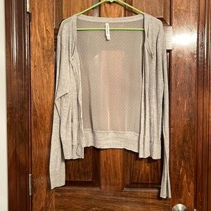 Aeropostale sweater cardi with sheer back